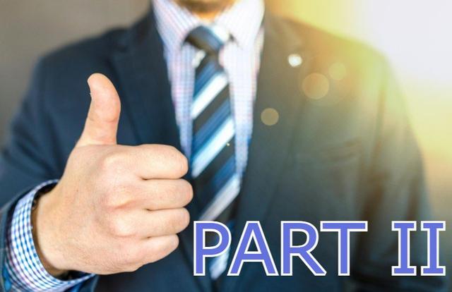Man giving thumbs up with "PART II"